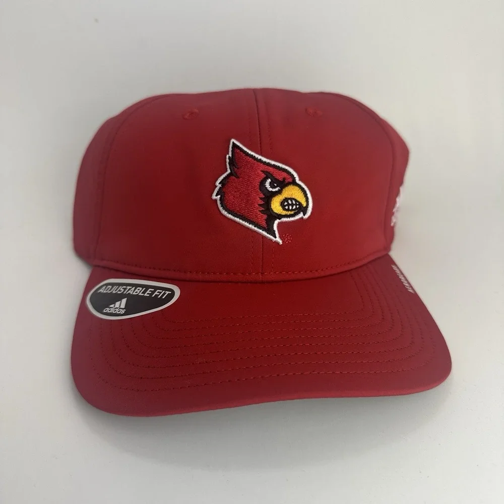 Louisville‎ Cardinals Hat Cap College Football Adidas Mens Aeroready Adjustable